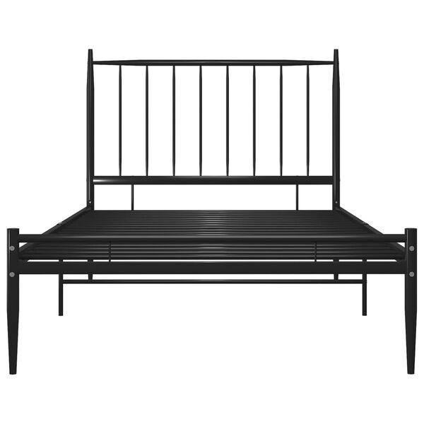 vidaXL Bett Schwarz Metall 90x200 cm