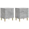 vidaXL Nachttisch 2 pcs Betongrau 43 x 34,5 x 50 cm Holzwerkstoff