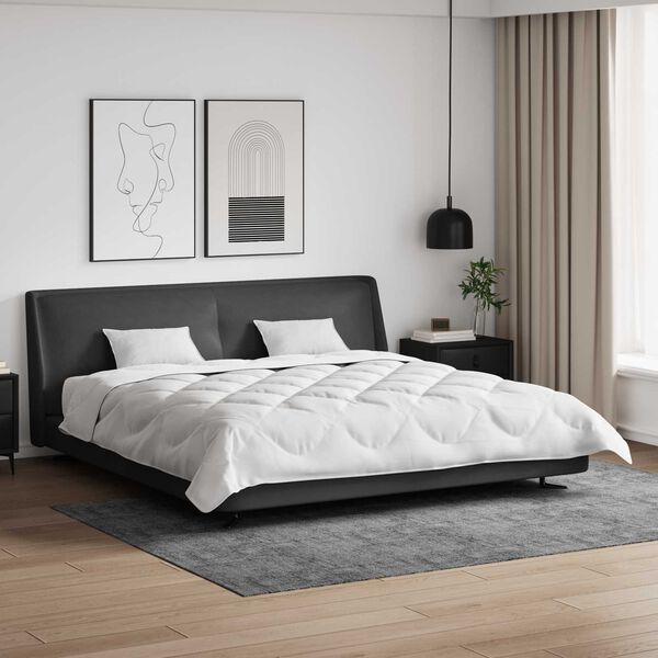 vidaXL Decke mit Kissen mit Kissen 3 pcs Wei&szlig; Mikrofaser