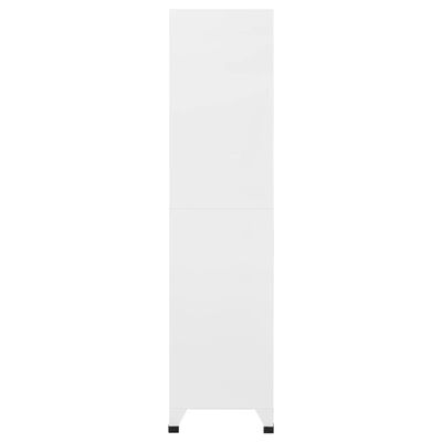 vidaXL Schließfachschrank Weiß 90x45x180 cm Stahl