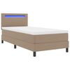 vidaXL Boxspringbett mit Matratze Cappuccino 100 x 200 cm Kunstleder