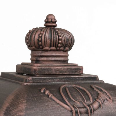 vidaXL Säulenbriefkasten Aluminium Vintage-Stil Rostfrei Bronze
