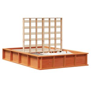 vidaXL Bettrahmen Wachsbraun 140 x 200 cm Massives Kiefernholz