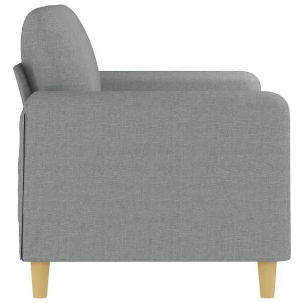 vidaXL 2-Sitzer-Sofa Hellgrau 120 cm Stoff