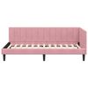 vidaXL Eckbettgestell mit Kopfteil Rosa 90 cm x 200 cm Samt
