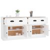 vidaXL Sideboards 2 Stk. Wei&szlig; Holzwerkstoff