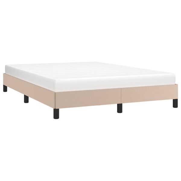 vidaXL Bettgestell Cappuccino-Braun 140x200 cm Kunstleder
