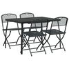 vidaXL Gartenm&ouml;bel Set 5 stk. Anthrazit Eisen und Stahl