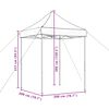 vidaXL Party-Zelt Orange 200 x 200 x 306 cm Oxford-Stoff
