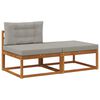 vidaXL Sectional Sofa Einheiten mit Kissen 2 St&uuml;ck Natur