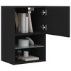 vidaXL TV-Schrank mit LED-Leuchten Schwarz 40,5x30x60 cm