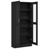 vidaXL B&uuml;cherregal Schwarz Eichen-Optik 82,5 x 30,5 x 185 cm