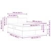 vidaXL Aufbewahrungsbett mit Matratze Hellgrau 140 x 200 cm Samt