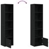 vidaXL B&uuml;cherregal Schwarz Eichen-Optik 31x24x127 cm Holzwerkstoff