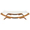 vidaXL Sonnenliege 165x188,5x46 cm Bugholz Massiv Creme
