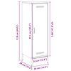 vidaXL Highboard Rosa 36x39x113 cm Stahl