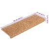 vidaXL Stufenmatten 10 Stk. 65x21x4 cm Beige Rechteckiger Rand