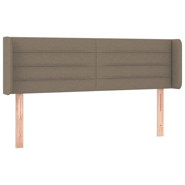 vidaXL LED Kopfteil Taupe 147x16x78/88 cm Stoff