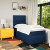 vidaXL Boxspringbett mit Matratze Blau 100x200 cm Stoff