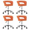 vidaXL Esszimmerst&uuml;hle 4 Stk. Orange Kunstleder