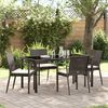 vidaXL Garten Essgruppe 5 pcs Braun und Schwarz PE-Rattan
