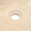vidaXL Waschtisch Massivholz Teak mit Waschbecken Marmor Creme