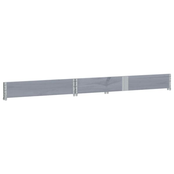 vidaXL Paletten-Aufsatzrahmen Grau 150x50 cm Massivholz Kiefer