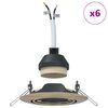 vidaXL Spotlight 6 pcs Messing 9 x 9 x 2,5 cm Metall