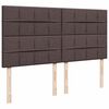 vidaXL Boxspringbett mit Matratze Dunkelbraun 180x200 cm Stoff