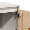vidaXL TV-Schrank Wei&szlig; 156x37x45 cm Massivholz Kiefer