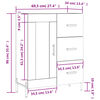 vidaXL Sideboard Betongrau 69,5x34x90 cm Holzwerkstoff