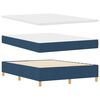vidaXL Boxspringbett mit Matratze Blau 140 x 190 cm Stoff
