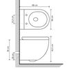 vidaXL Wand-WC ohne Spülrand Keramik Weiß