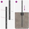 vidaXL Zaunpfosten 5 pcs Grau 100 cm Stahl