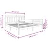 vidaXL Massivholzbett Schwarz 200x200 cm