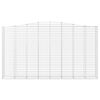 vidaXL Gabionen mit Hochbogen 6 Stk. 400x50x220/240cm Verzinktes Eisen