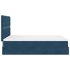 vidaXL Ottoman-Bett mit Matratzen Dunkelblau 140x200 cm Samt