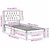 vidaXL Bettgestell mit gepolstertem Kopfteil Braun 75 x 190 cm