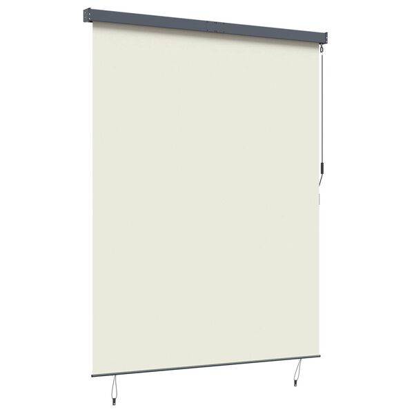vidaXL Outdoor Rollo Gestreift Verstellbar Creme 200 x 250 cm Stoff