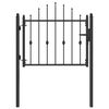 vidaXL Zauntor HORST 100 x 75 cm Metall Schwarz Abschlie&szlig;bar