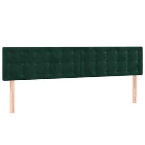 vidaXL Kopfteile Dunkelgr&uuml;n 200x5x78/88 cm Samt
