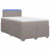 vidaXL Boxspringbett mit Matratze und LED Taupe 120 x 200 cm Stoff