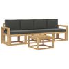vidaXL Outdoor-Sofagarnitur 5 stk. Wei&szlig; und Anthrazit