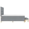 vidaXL Boxspringbett mit Matratze Hellgrau 140 x 190 cm Stoff