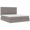 vidaXL Aufbewahrungsbett mit Matratze Taupe 180 x 200 cm Kunstleder