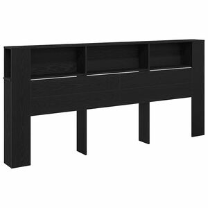 vidaXL Kopfteil Schrank Schwarz Eichen-Optik 220 x 18,5 x 104,5 cm