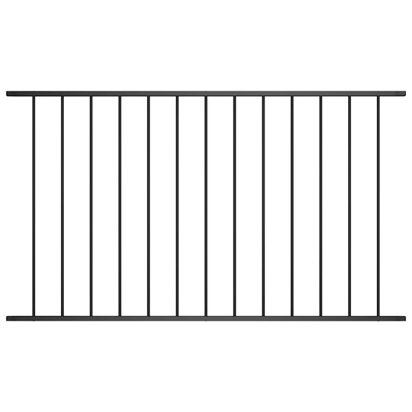 vidaXL Zaunelement Pulverbeschichteter Stahl 1,63x1 m Schwarz