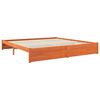 vidaXL Bettrahmen Wachsbraun 200 x 200 cm Massivholz Kiefer