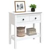 vidaXL Konsolentisch Wei&szlig; 75x35x75 cm Massivholz Kiefer