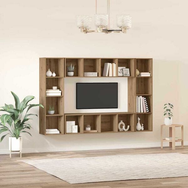 vidaXL TV-Schrankset 4 pcs Braun 37 x 37 x 142,5 cm Holzwerkstoff